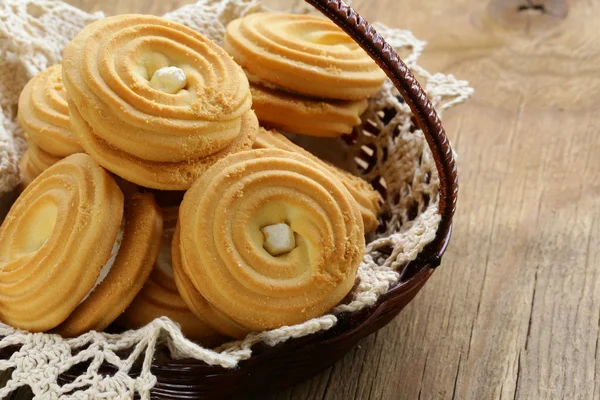 Galleta casera de la pastelería corta, regalo de postre —  Fotos de Stock