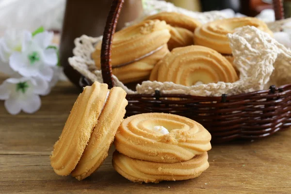 Hemlagad cookie från mördeg, dessert gåva — Stockfoto