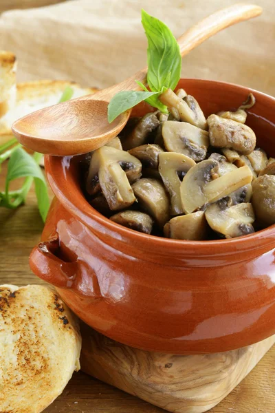 Pilzragout aus Champignons — Stockfoto