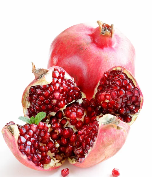 Červená šťavnatá zralá organických granátové jablko ovoce — Stock fotografie