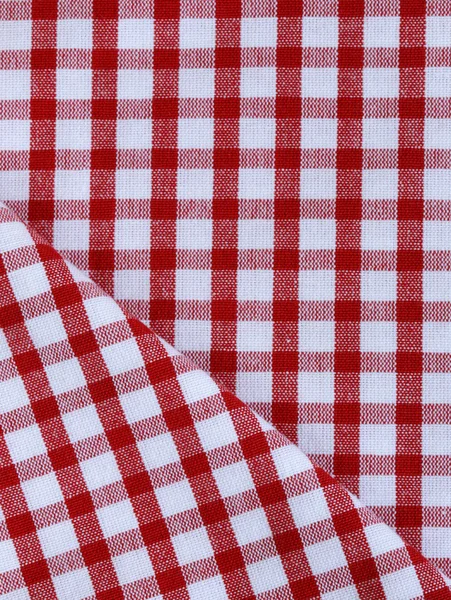 Kitchen towel in the red checkered — Stock Photo, Image