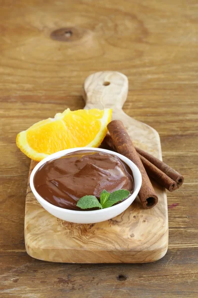 Dessert of chocolate mousse — Stok Foto