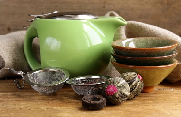 Set for a traditional tea drinking — Stock Photo, Image