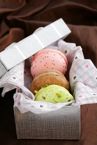 Macarons multicolores français — Photo