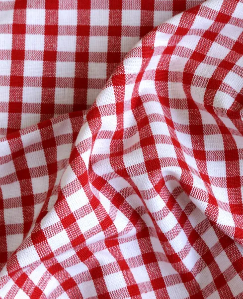 빨간색 체크 무늬 주방 수건 — 스톡 사진