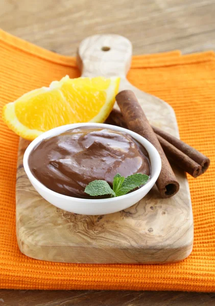 Sobremesa de mousse de chocolate — Fotografia de Stock