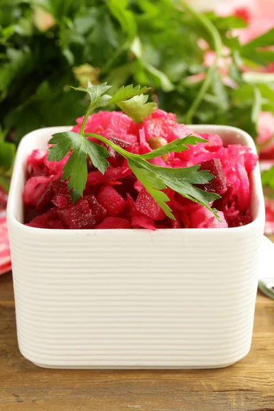 Russian salad with beetroot — Stock Photo, Image