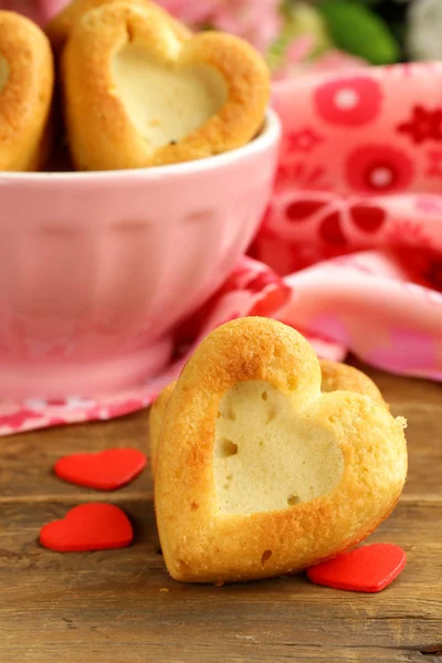 Muffins in the shape of a heart — Stock Photo, Image
