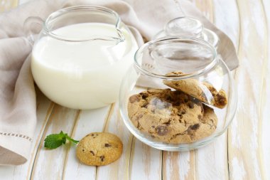 Kahvaltı Çerezler çikolata ve süt