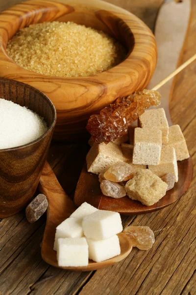 Different kinds of sugar — Zdjęcie stockowe