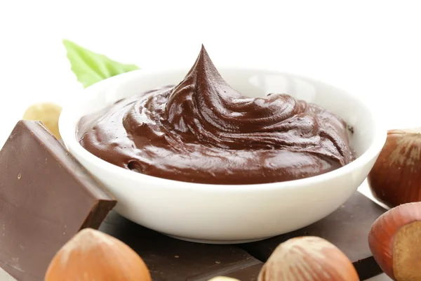 Sweet chocolate hazelnut spread — Stock Photo, Image