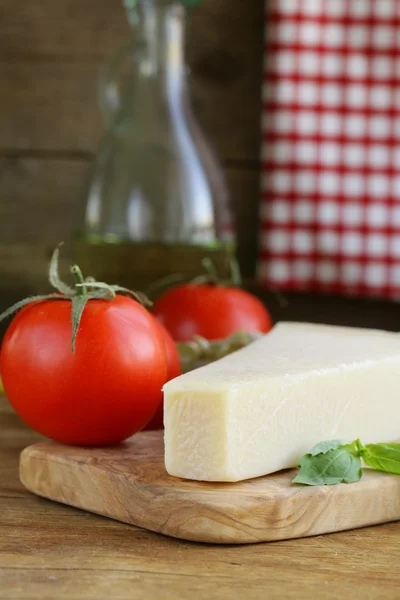 Piece of natural parmesan cheese — Stock Photo, Image