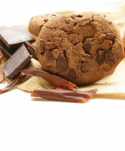 Super chocolate chip cookies - festive meal — Stock Photo, Image