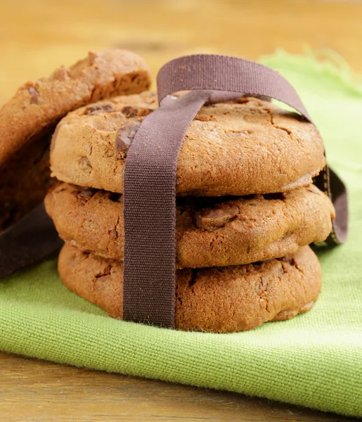 Super chocolate chip cookies - festive meal — Stock Photo, Image