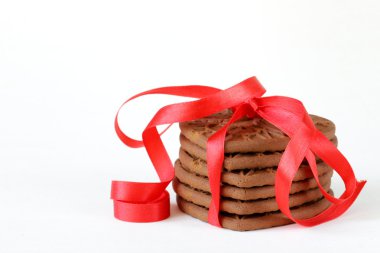 kalp, aşk sembolü şeklinde çikolata kurabiye