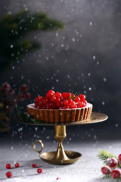 Postre Dulce Torta Navidad Para Día Fiesta — Foto de Stock