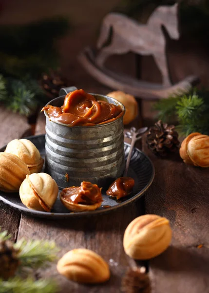 Natale Caramello Biscotti Trattano Vacanza — Foto Stock