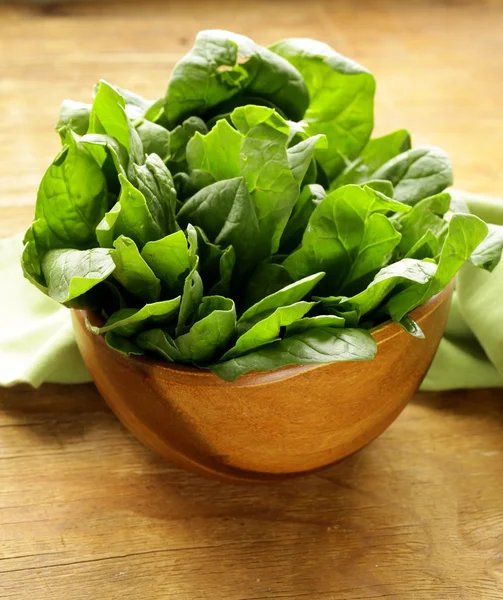 Fresh green spinach organic healthy and wholesome food — Stock Photo, Image