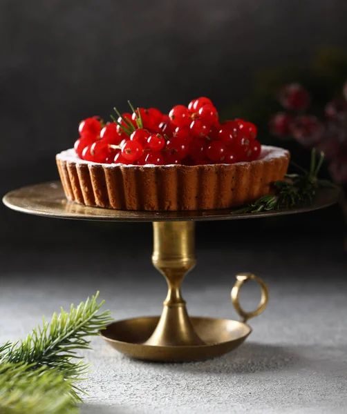 Dessert Gâteau Sucré Noël Pour Les Vacances — Photo