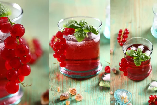 Collage Vari Cocktail Alcolici — Foto Stock