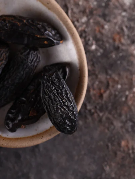 Spices Organic Tonka Beans Dessert — Stock Photo, Image