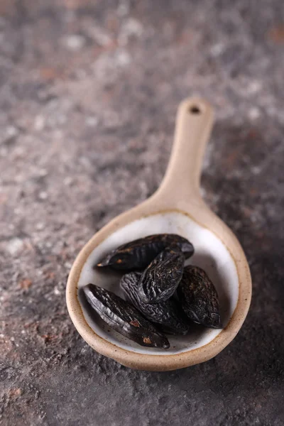 Spices Organic Tonka Beans Dessert — Stockfoto