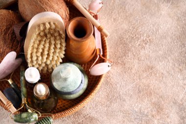 Spa konsepti guasha masaj organik vücut ve yüz bakımı