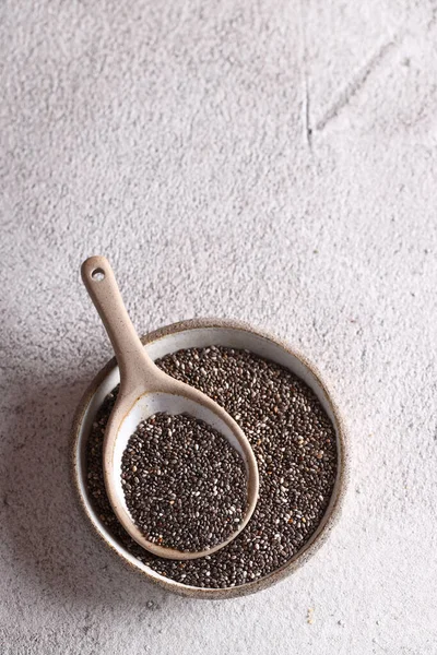 Семена Чиа Миске Столе — стоковое фото