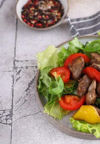 Pollo Orgánico Natural Ensalada Hígado Comida Saludable —  Fotos de Stock