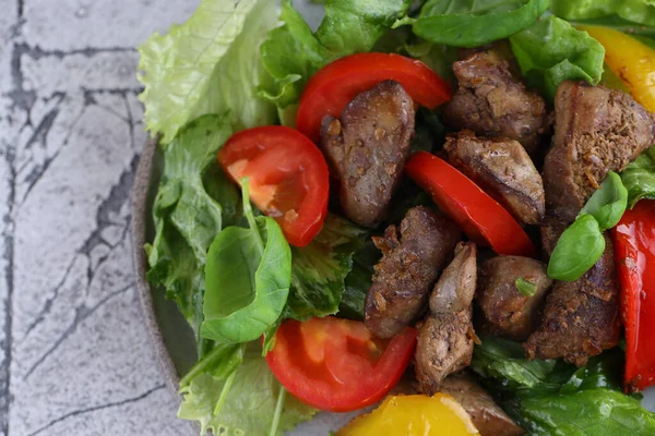 Pollo Orgánico Natural Ensalada Hígado Comida Saludable —  Fotos de Stock