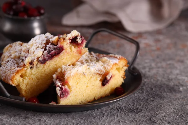 Pastel Casero Con Bayas Arándanos —  Fotos de Stock