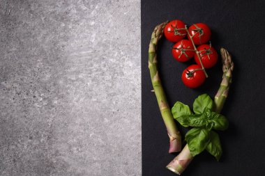 organik rustik sebzeler taze kuşkonmaz