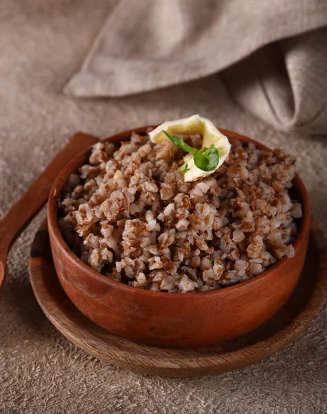 Healthy Natural Food Boiled Buckwheat — Fotografia de Stock
