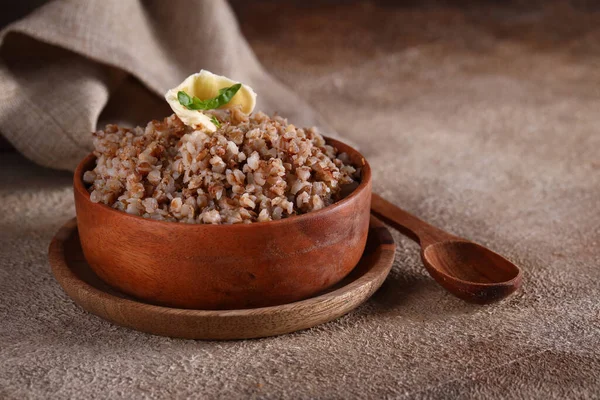 Healthy Natural Food Boiled Buckwheat — Stockfoto