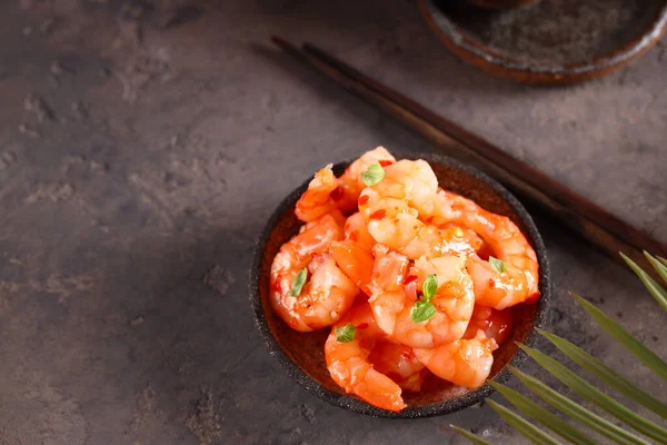 Boiled Shrimp Sweet Chili Sauce — Stok fotoğraf