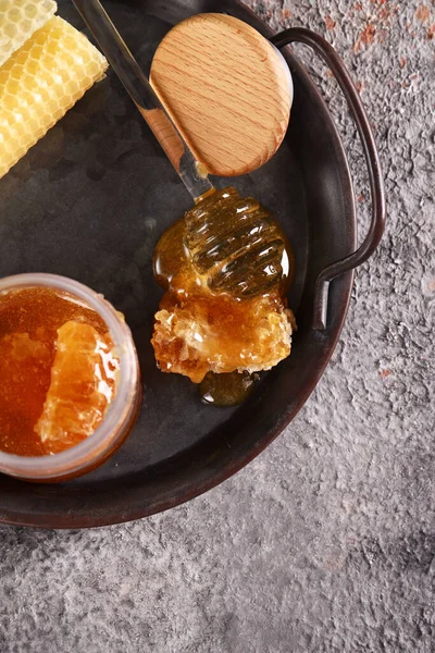 Stilleben Naturlig Økologisk Honning – stockfoto