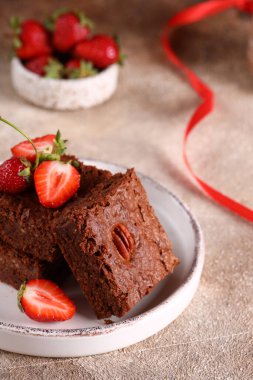 Süper çikolatalı kek brownie tatlı