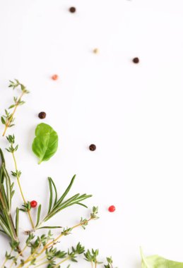 Yiyecek arka planda bitkiler sebzeleri baharatlar