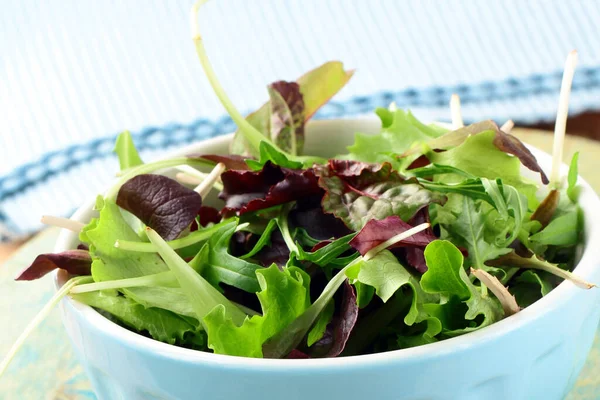 Salada Mistura Orgânica Natural Alimentos Saudáveis — Fotografia de Stock