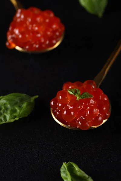 Delicacy Food Red Caviar Appetizer — Φωτογραφία Αρχείου
