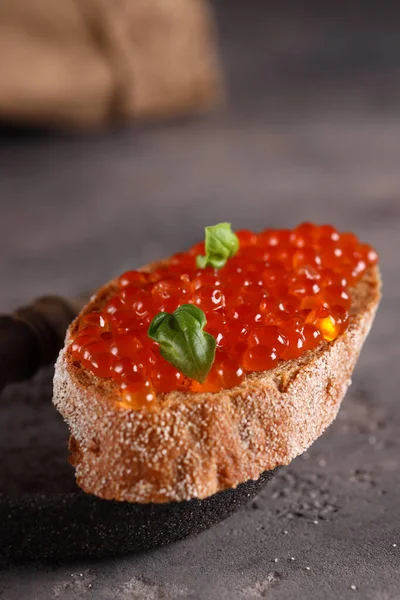 Delicacy Food Red Caviar Appetizer — Φωτογραφία Αρχείου