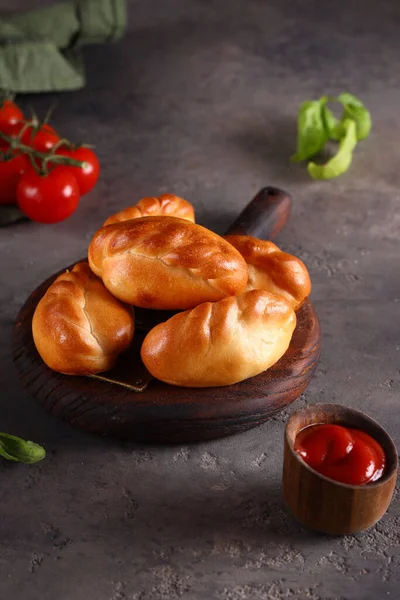 Potato Pies Homemade Food Table — Stock Photo, Image