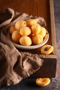 natural organic berries apricots rustic style
