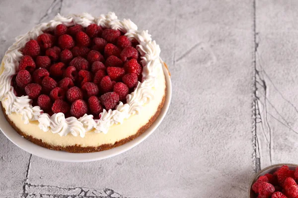 New York Cheesecake Cream Fresh Berries — 스톡 사진