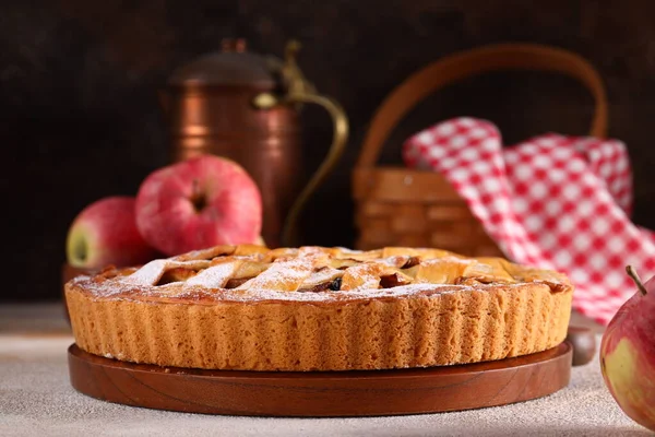 Homemade Apple Pie Fresh Fruit — Photo