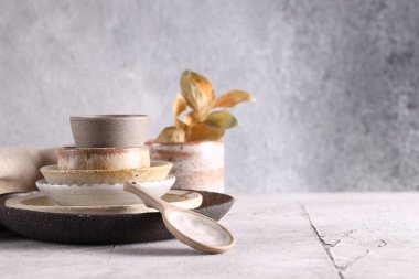organic ceramic dishes, plates, cups