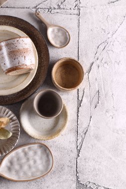 organic ceramic dishes, plates, cups