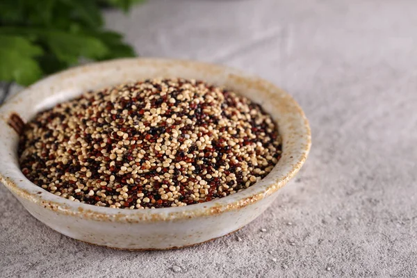 Organic Food Quinoa Ceramic Bowl — Foto Stock