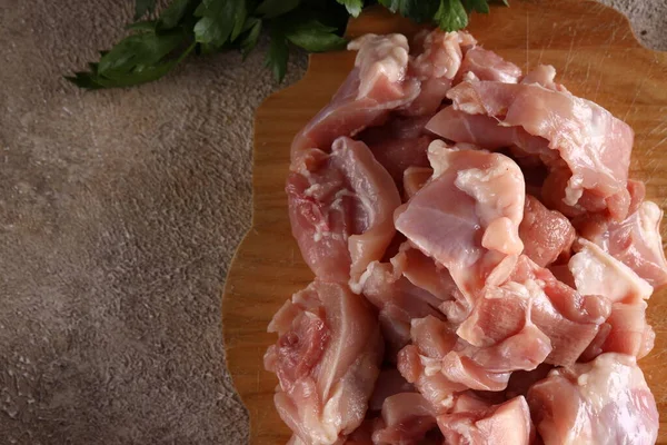 Organic Food Raw Chicken Fillet Table — Foto Stock