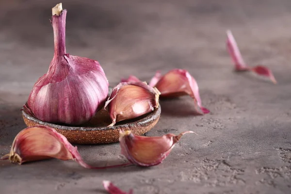 Ripe Garlic Healthy Food Table — Stock Photo, Image